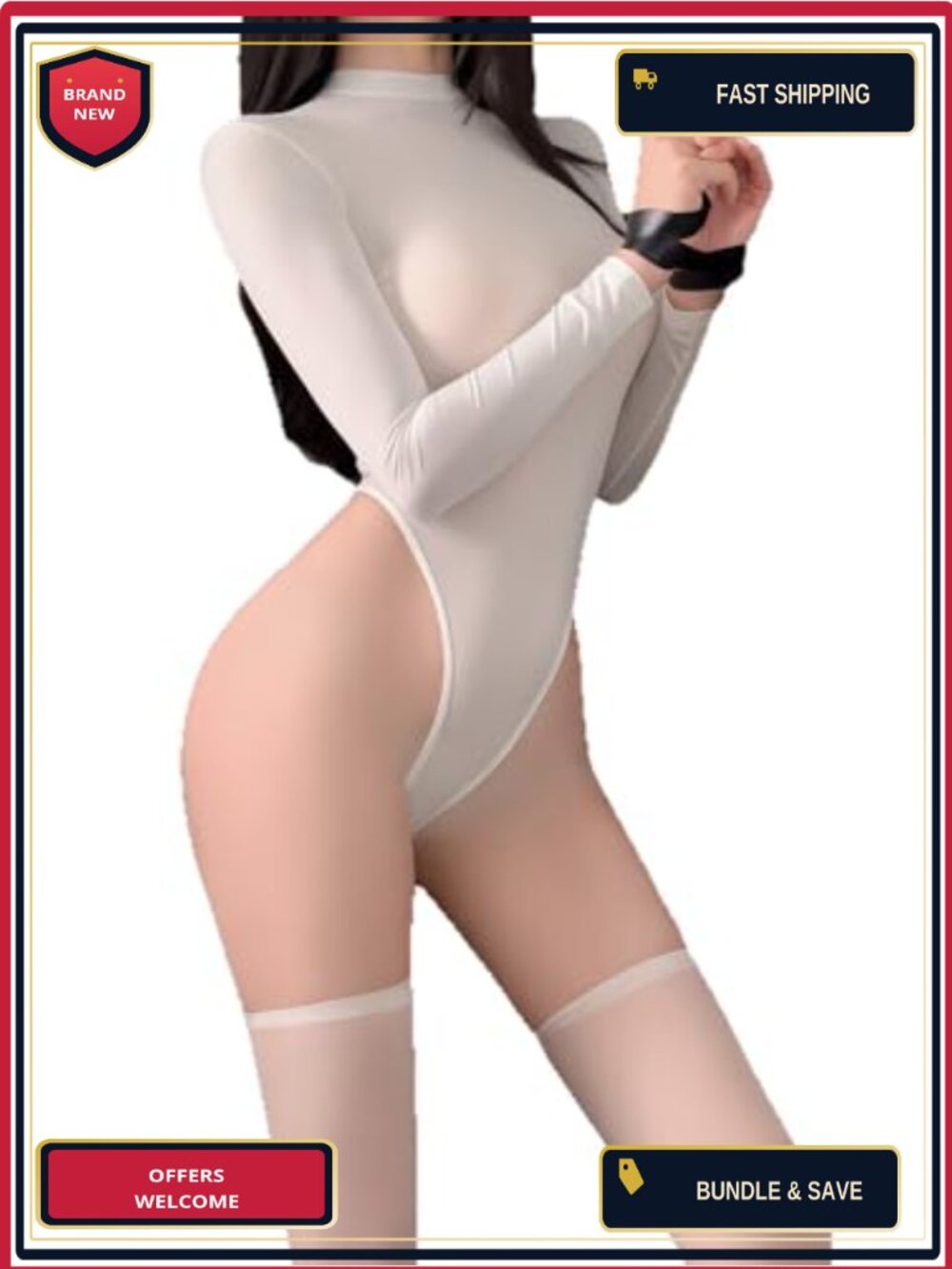 Sexy Anime Cosplay Jumpsuit Ice Silk Fitted Exotic Costume Lingerie
